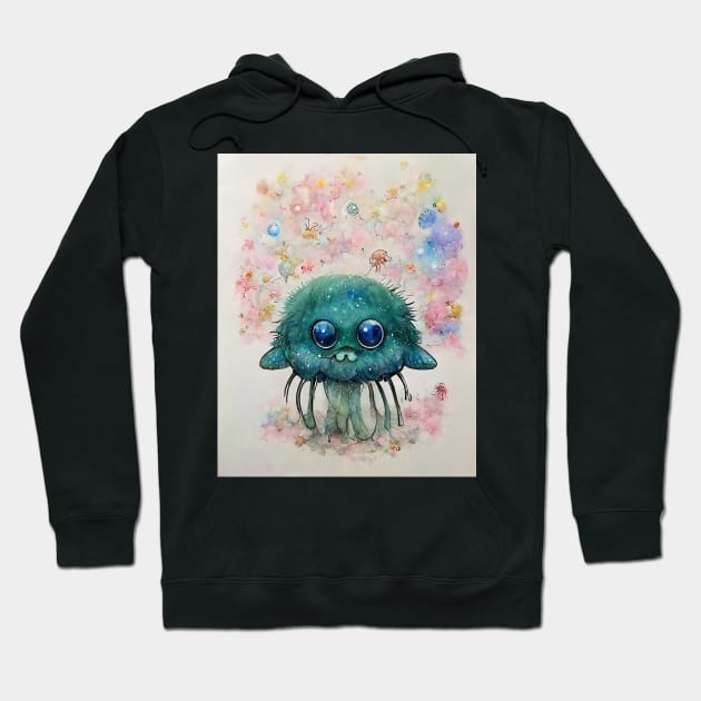 Cute flowerpunk sea creature - Jellyfish Monster Hoodie by Fluffypunk